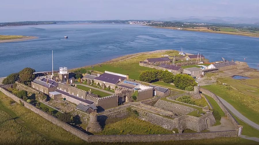 historic fort belan on the Dinlle Peninsula overlooking the water