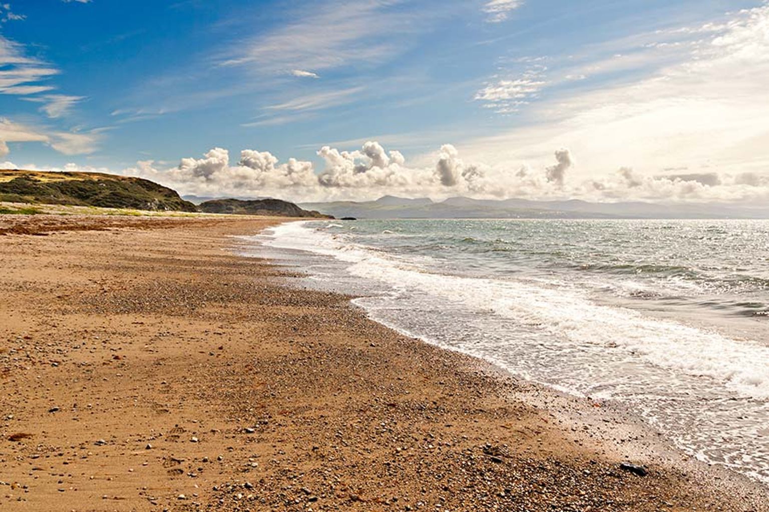 Criccieth Beach in North Wales